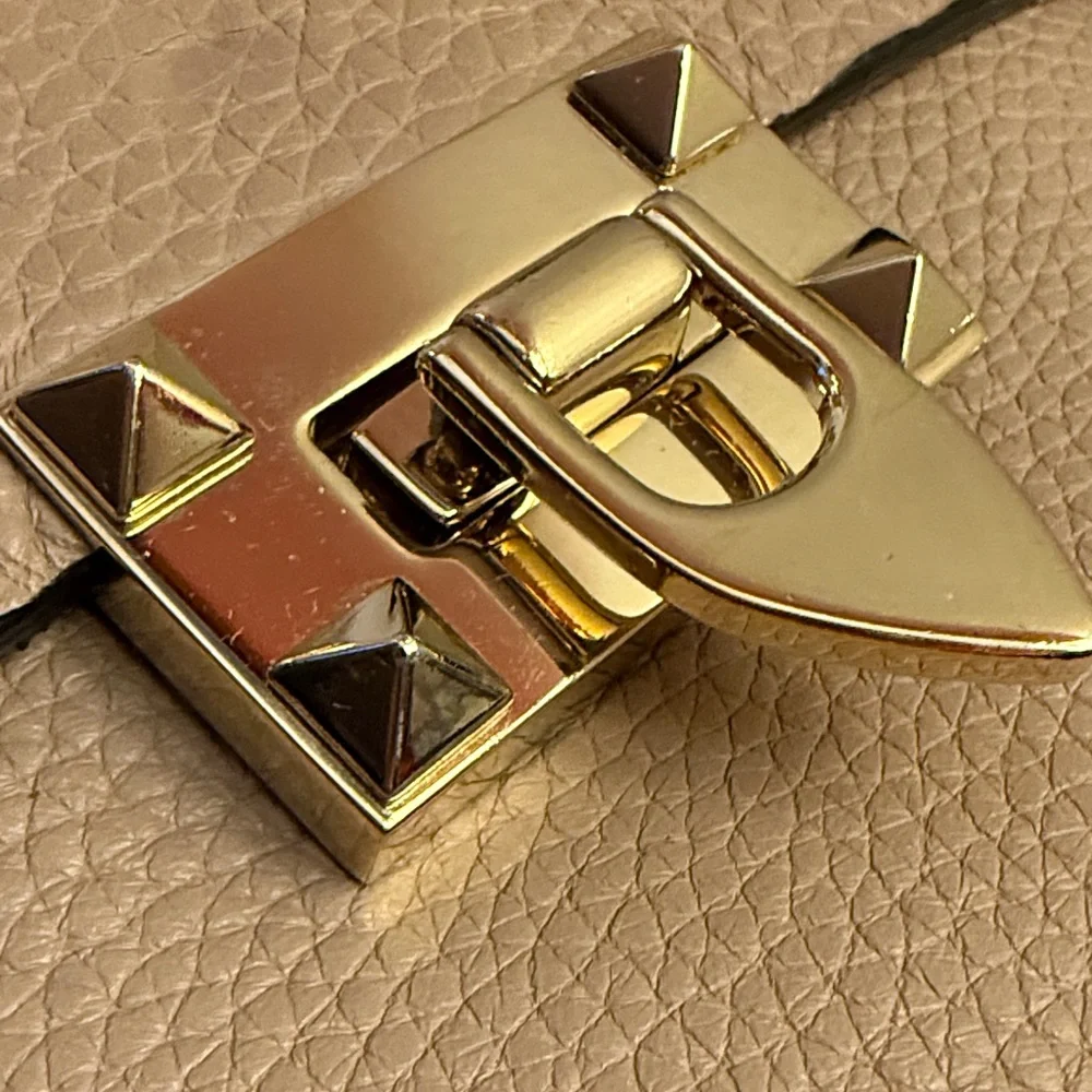 Valentino Garavani Rock Stud Leather Crossbody Bag with Gold Hardware - Picture 8 of 15